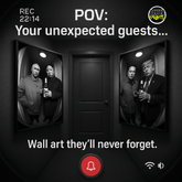 Putin & Kim Jong un Elon & Trump | Door Cam Satirical Wall Art 2-Print Bundle - BUNDLE